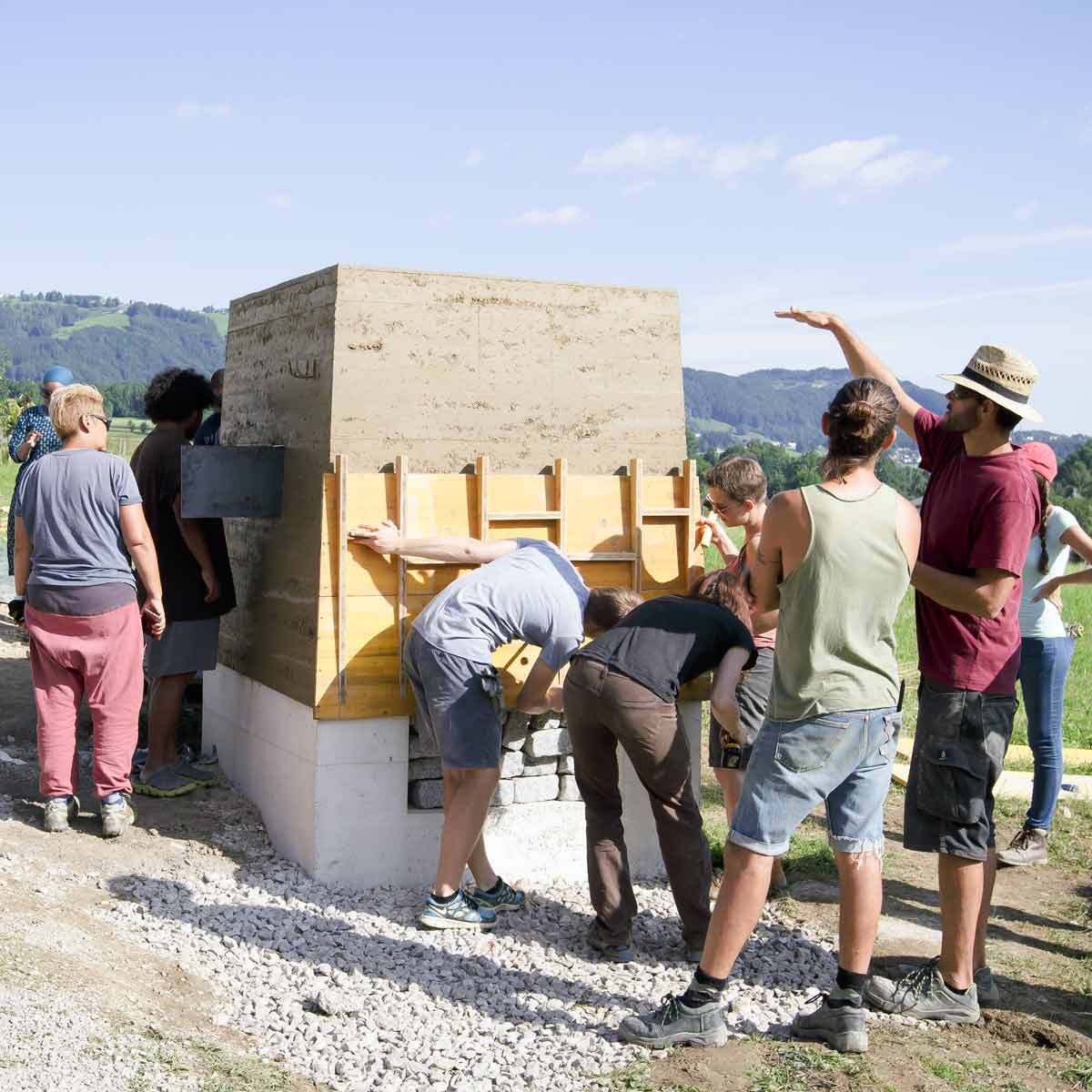 people on a construction site